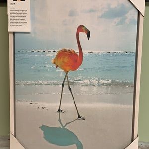Flamingo Print on Canvas (18 X 24 in)